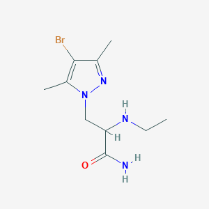 molecular formula C10H17BrN4O B13478882 3-(4-Bromo-3,5-dimethyl-1h-pyrazol-1-yl)-2-(ethylamino)propanamide 