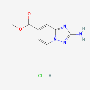 molecular formula C8H9ClN4O2 B13478895 Methyl 2-amino-[1,2,4]triazolo[1,5-a]pyridine-7-carboxylate hydrochloride 