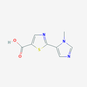 molecular formula C8H7N3O2S B13478896 2-(1-Methyl-1h-imidazol-5-yl)thiazole-5-carboxylic acid 