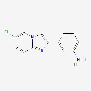 molecular formula C13H10ClN3 B1347899 3-(6-Chloroimidazo[1,2-a]pyridin-2-yl)aniline CAS No. 439110-86-8