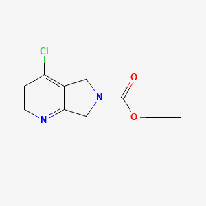 molecular formula C12H15ClN2O2 B13478995 Tert-butyl 4-chloro-5,7-dihydro-6H-pyrrolo[3,4-B]pyridine-6-carboxylate 