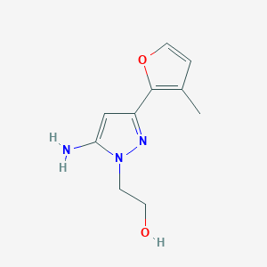 molecular formula C10H13N3O2 B13479052 2-(5-Amino-3-(3-methylfuran-2-yl)-1h-pyrazol-1-yl)ethan-1-ol 