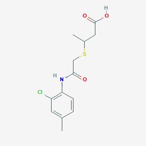 molecular formula C13H16ClNO3S B13479108 3-({[(2-Chloro-4-methylphenyl)carbamoyl]methyl}sulfanyl)butanoic acid 