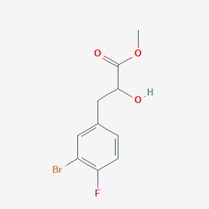 molecular formula C10H10BrFO3 B13479139 Methyl 3-(3-bromo-4-fluorophenyl)-2-hydroxypropanoate 