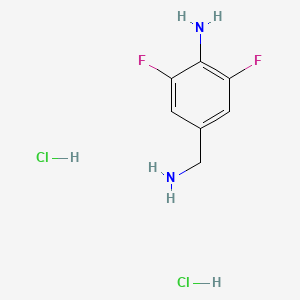 molecular formula C7H10Cl2F2N2 B13479225 4-(Aminomethyl)-2,6-difluoroaniline dihydrochloride 