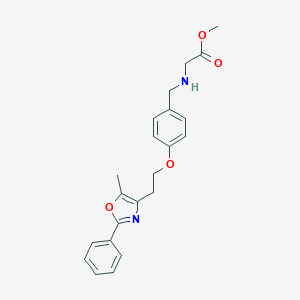 molecular formula C22H24N2O4 B134794 N-[[4-[2-(5-Methyl-2-phenyl-4-oxazolyl)ethoxy]phenyl]methyl]glycine Methyl Ester CAS No. 331746-65-7