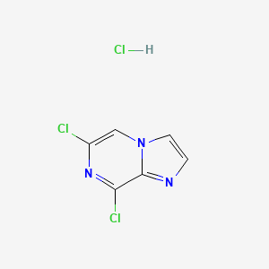 molecular formula C6H4Cl3N3 B13479531 6,8-Dichloroimidazo[1,2-a]pyrazine hydrochloride 
