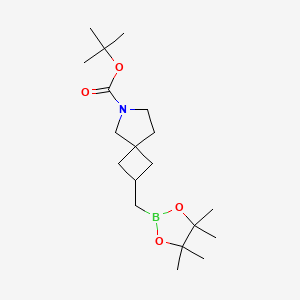 molecular formula C19H34BNO4 B13479539 Tert-butyl 2-[(4,4,5,5-tetramethyl-1,3,2-dioxaborolan-2-yl)methyl]-6-azaspiro[3.4]octane-6-carboxylate 