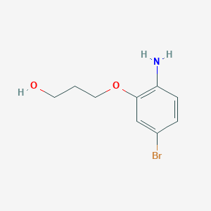molecular formula C9H12BrNO2 B13479543 3-(2-Amino-5-bromophenoxy)propan-1-ol 
