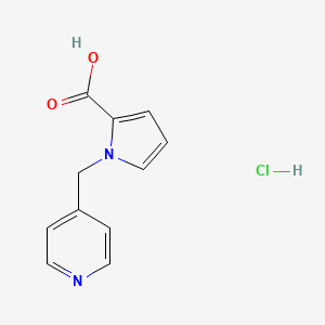 molecular formula C11H11ClN2O2 B13479626 1-[(pyridin-4-yl)methyl]-1H-pyrrole-2-carboxylic acid hydrochloride 