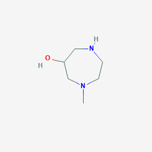 molecular formula C6H14N2O B13479639 1-Methyl-1,4-diazepan-6-ol 