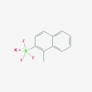 molecular formula C11H9BF3K B13479659 Potassium trifluoro(1-methylnaphthalen-2-yl)boranuide 