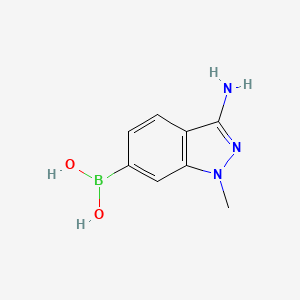 molecular formula C8H10BN3O2 B13479670 (3-amino-1-methyl-1H-indazol-6-yl)boronic acid CAS No. 1800484-02-9