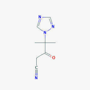 4-methyl-3-oxo-4-(1H-1,2,4-triazol-1-yl)pentanenitrile