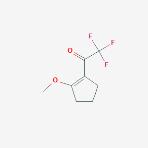 molecular formula C8H9F3O2 B134798 1-(Trifluoroacetyl)-2-methoxycyclopentene CAS No. 158432-46-3