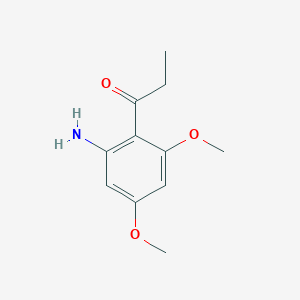 molecular formula C11H15NO3 B13479865 1-(2-Amino-4,6-dimethoxyphenyl)-1-propanone CAS No. 124623-19-4