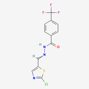 N'-[(E)-(2-chloro-1,3-thiazol-5-yl)methylidene]-4-(trifluoromethyl)benzenecarbohydrazide