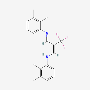 molecular formula C20H21F3N2 B13479875 N-[(1E)-2-[(E)-[(2,3-dimethylphenyl)imino]methyl]-3,3,3-trifluoroprop-1-en-1-yl]-2,3-dimethylaniline 