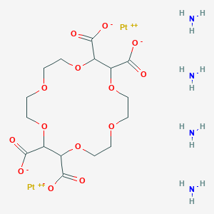 molecular formula C16H20O14Pt2.4H3N B134800 18-Crown-6-tetracarboxybisdiammineplatinum(II) CAS No. 128163-25-7