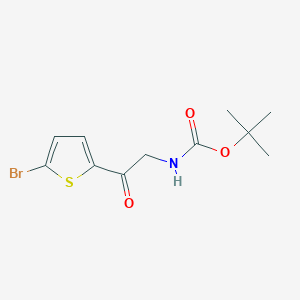 molecular formula C11H14BrNO3S B13480003 tert-butyl N-[2-(5-bromothiophen-2-yl)-2-oxoethyl]carbamate 