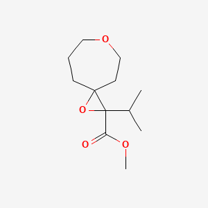 molecular formula C12H20O4 B13480030 Methyl 2-isopropyl-1,6-dioxaspiro[2.6]nonane-2-carboxylate 