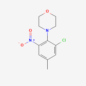 molecular formula C11H13ClN2O3 B13480053 4-(2-Chloro-4-methyl-6-nitrophenyl)morpholine 