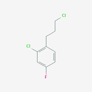 molecular formula C9H9Cl2F B13480060 1-Chloro-2-(3-chloropropyl)-5-fluorobenzene 
