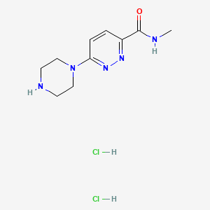 molecular formula C10H17Cl2N5O B13480115 N-methyl-6-(piperazin-1-yl)pyridazine-3-carboxamide dihydrochloride 