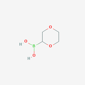 molecular formula C4H9BO4 B13480186 (1,4-Dioxan-2-yl)boronic acid 