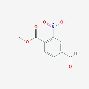 molecular formula C9H7NO5 B13480224 Methyl 4-formyl-2-nitrobenzoate 