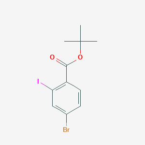 molecular formula C11H12BrIO2 B13480257 Tert-butyl 4-bromo-2-iodobenzoate 