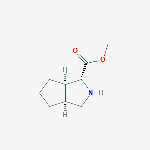molecular formula C9H15NO2 B13480275 rac-methyl (1R,3aS,6aR)-octahydrocyclopenta[c]pyrrole-1-carboxylate 