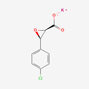 molecular formula C9H6ClKO3 B13480302 rac-potassium (2R,3S)-3-(4-chlorophenyl)oxirane-2-carboxylate 