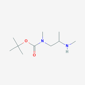 molecular formula C10H22N2O2 B13480374 tert-butyl N-methyl-N-[2-(methylamino)propyl]carbamate 