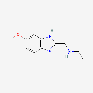 molecular formula C11H15N3O B13480384 n-((5-Methoxy-1h-benzo[d]imidazol-2-yl)methyl)ethanamine 