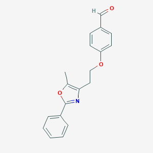 molecular formula C19H17NO3 B134805 4-[2-(5-Methyl-2-phenyloxazol-4-yl)ethoxy]benzaldehyde CAS No. 103788-59-6