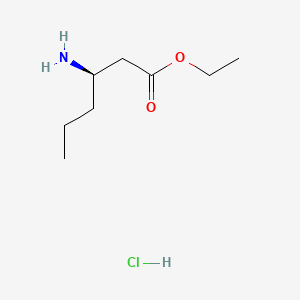 molecular formula C8H18ClNO2 B13480587 ethyl (3R)-3-aminohexanoate hydrochloride 