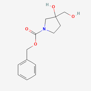 molecular formula C13H17NO4 B13480701 Benzyl 3-hydroxy-3-(hydroxymethyl)pyrrolidine-1-carboxylate 
