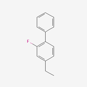 molecular formula C14H13F B1348072 4-乙基-2-氟-1,1'-联苯 CAS No. 55258-76-9