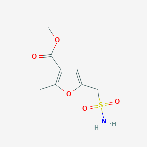 molecular formula C8H11NO5S B13480742 Methyl 2-methyl-5-(sulfamoylmethyl)furan-3-carboxylate 