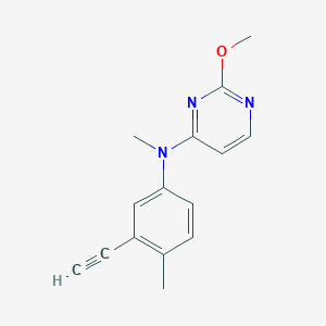 molecular formula C15H15N3O B13480929 N-(3-ethynyl-4-methylphenyl)-2-methoxy-N-methylpyrimidin-4-amine 