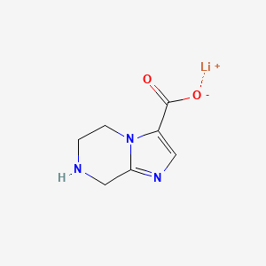 molecular formula C7H8LiN3O2 B13480943 lithium(1+) 5H,6H,7H,8H-imidazo[1,2-a]pyrazine-3-carboxylate 