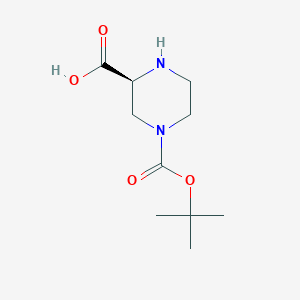 molecular formula C10H18N2O4 B1348098 (S)-4-N-Boc-piperazine-2-carboxylic acid CAS No. 848482-93-9