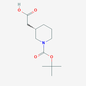 molecular formula C12H21NO4 B1348101 (S)-2-(1-(tert-butoxycarbonyl)piperidin-3-yl)acetic acid CAS No. 941289-27-6