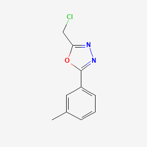 molecular formula C10H9ClN2O B1348105 2-(Chloromethyl)-5-(3-methylphenyl)-1,3,4-oxadiazole CAS No. 24023-73-2