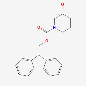 molecular formula C20H19NO3 B1348110 1-N-Fmoc-3-piperidone CAS No. 672310-11-1