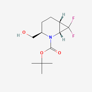 molecular formula C12H19F2NO3 B13481116 tert-butyl (1R,3R,6S)-7,7-difluoro-3-(hydroxymethyl)-2-azabicyclo[4.1.0]heptane-2-carboxylate 