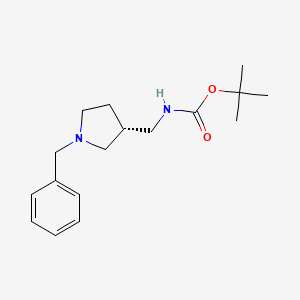 molecular formula C17H26N2O2 B1348113 (R)-tert-Butyl ((1-benzylpyrrolidin-3-yl)methyl)carbamate CAS No. 852857-09-1
