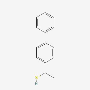 molecular formula C14H14S B13481201 1-([1,1'-Biphenyl]-4-yl)ethane-1-thiol 
