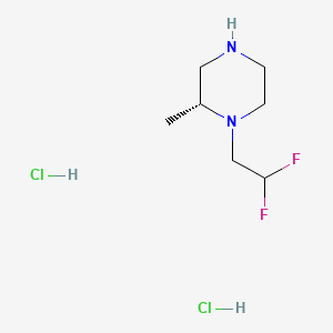 molecular formula C7H16Cl2F2N2 B13481203 (2R)-1-(2,2-difluoroethyl)-2-methylpiperazine dihydrochloride 